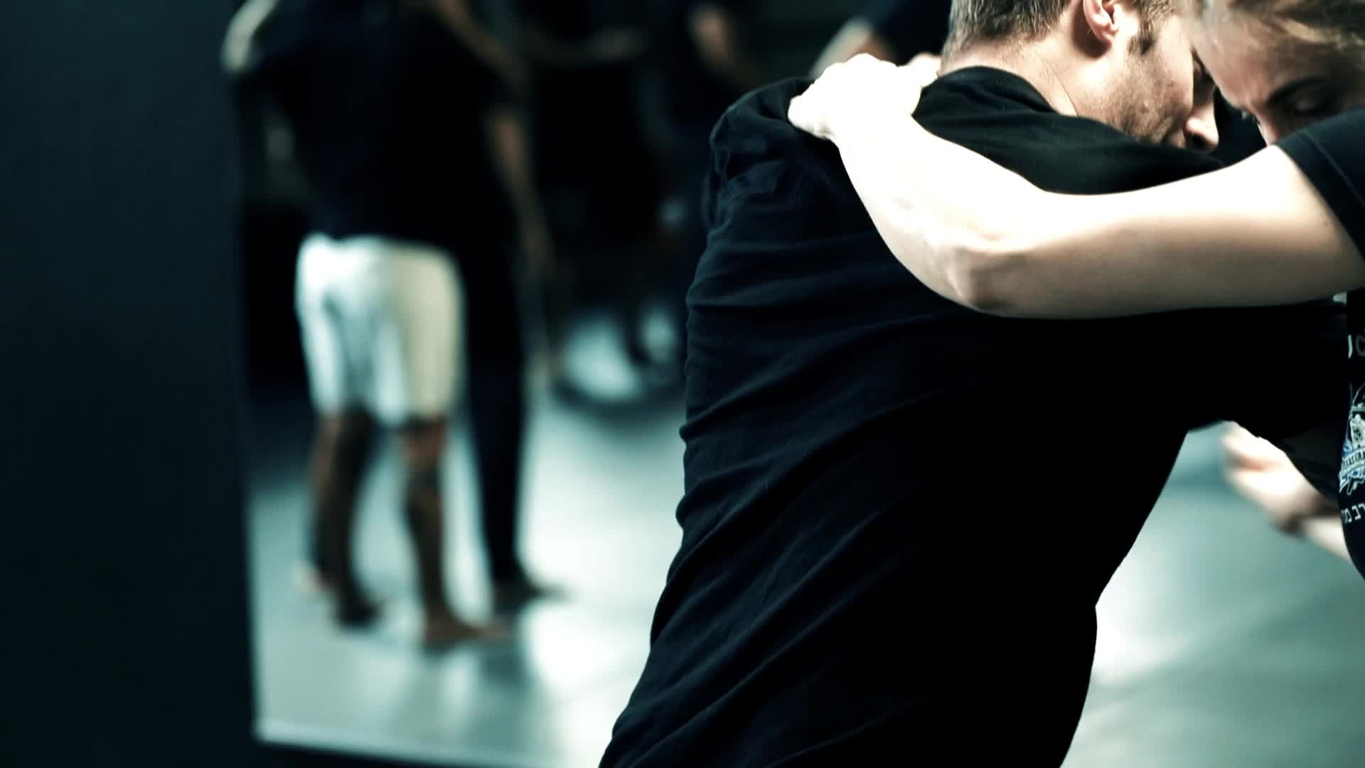 Mature man training with focus